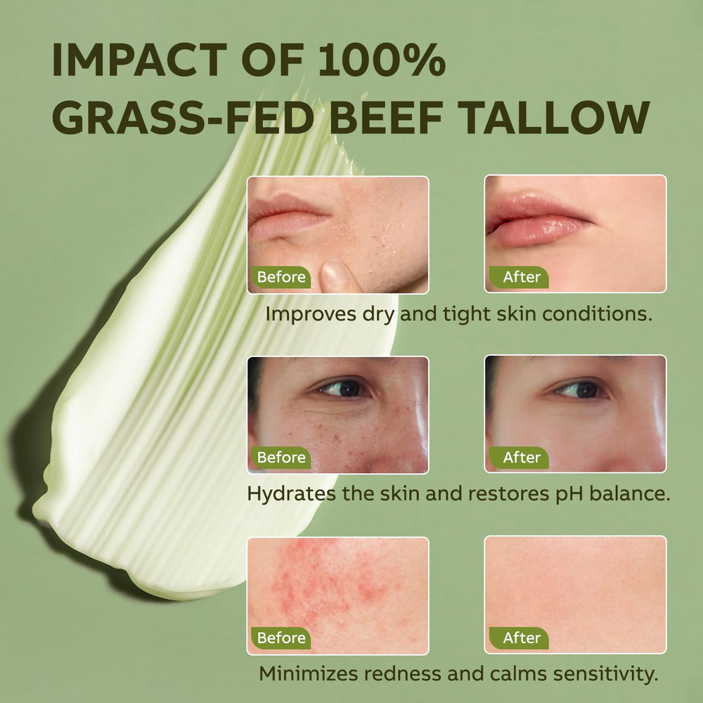 LOPIANY natural-ingredients layout highlights grass-fed tallow and honey.