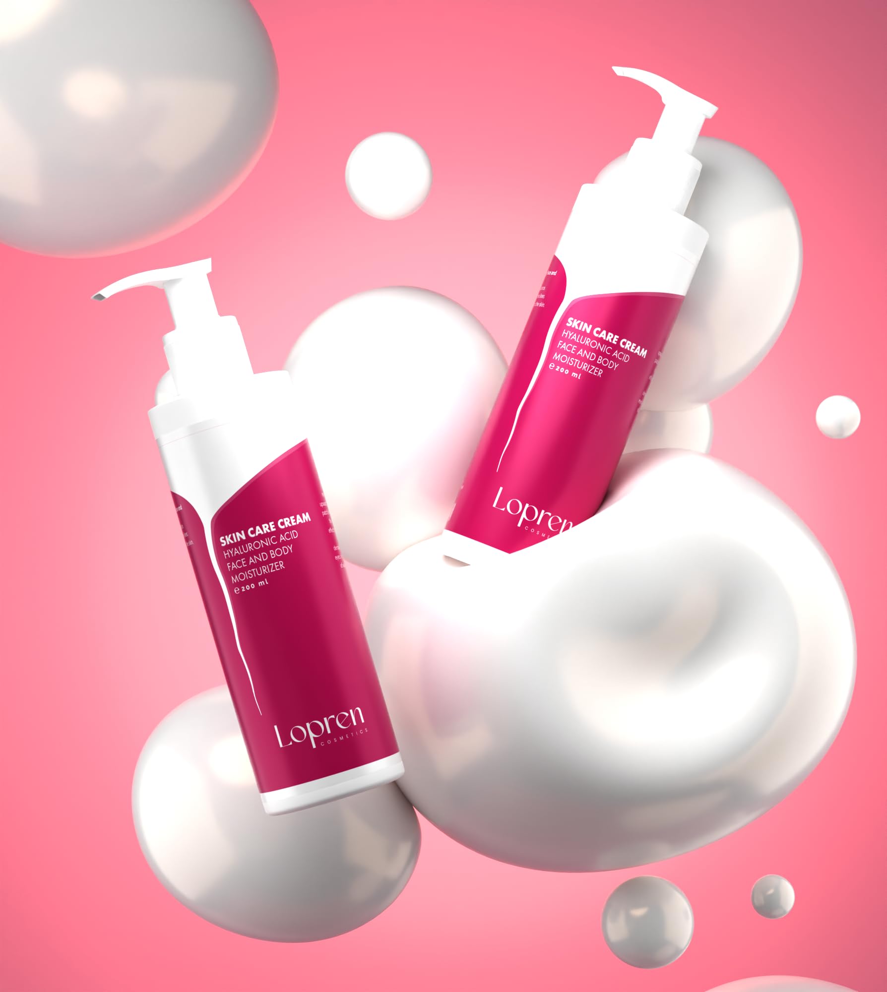 Lopren Hyaluronic Cream being applied to skin to demonstrate soothing moisture