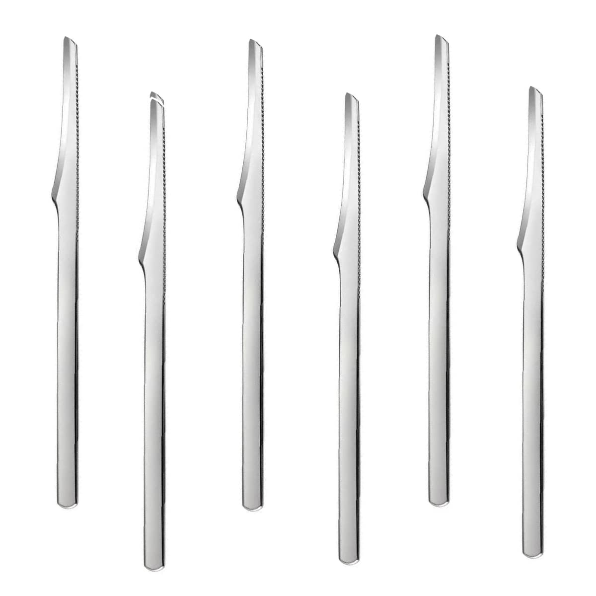 LOPURO 6-piece pedicure knife set in stainless steel for safe dead skin removal