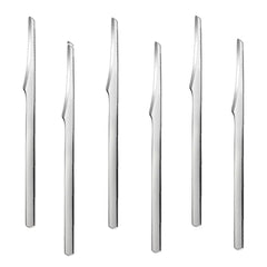 LOPURO 6-piece pedicure knife set in stainless steel for safe dead skin removal