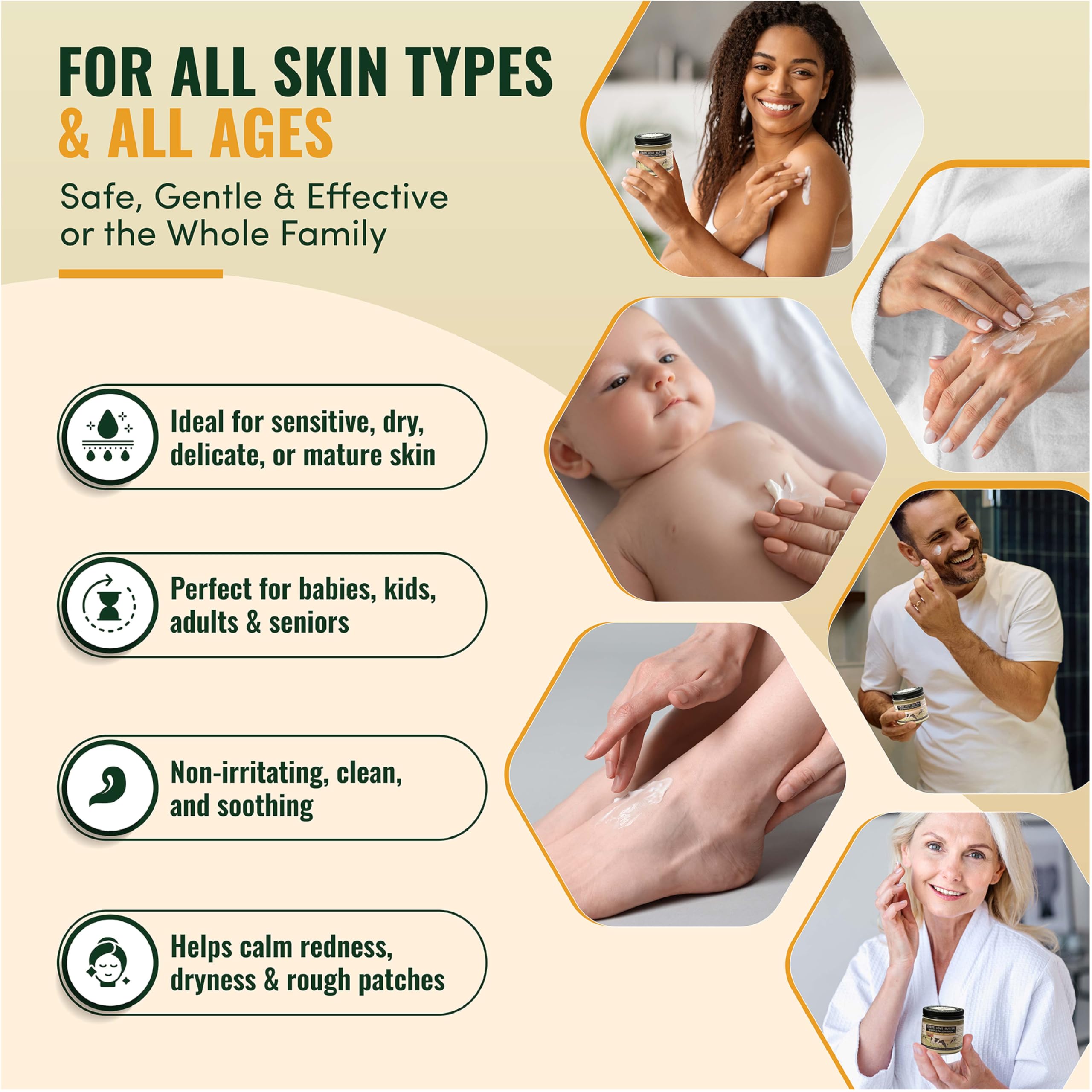 Lord's Love Butter tallow balm for dry hands demonstrates soothing application