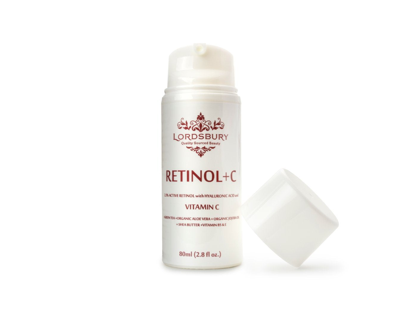 Application of Lordsbury Retinol+C Cream on the face for day and night use.