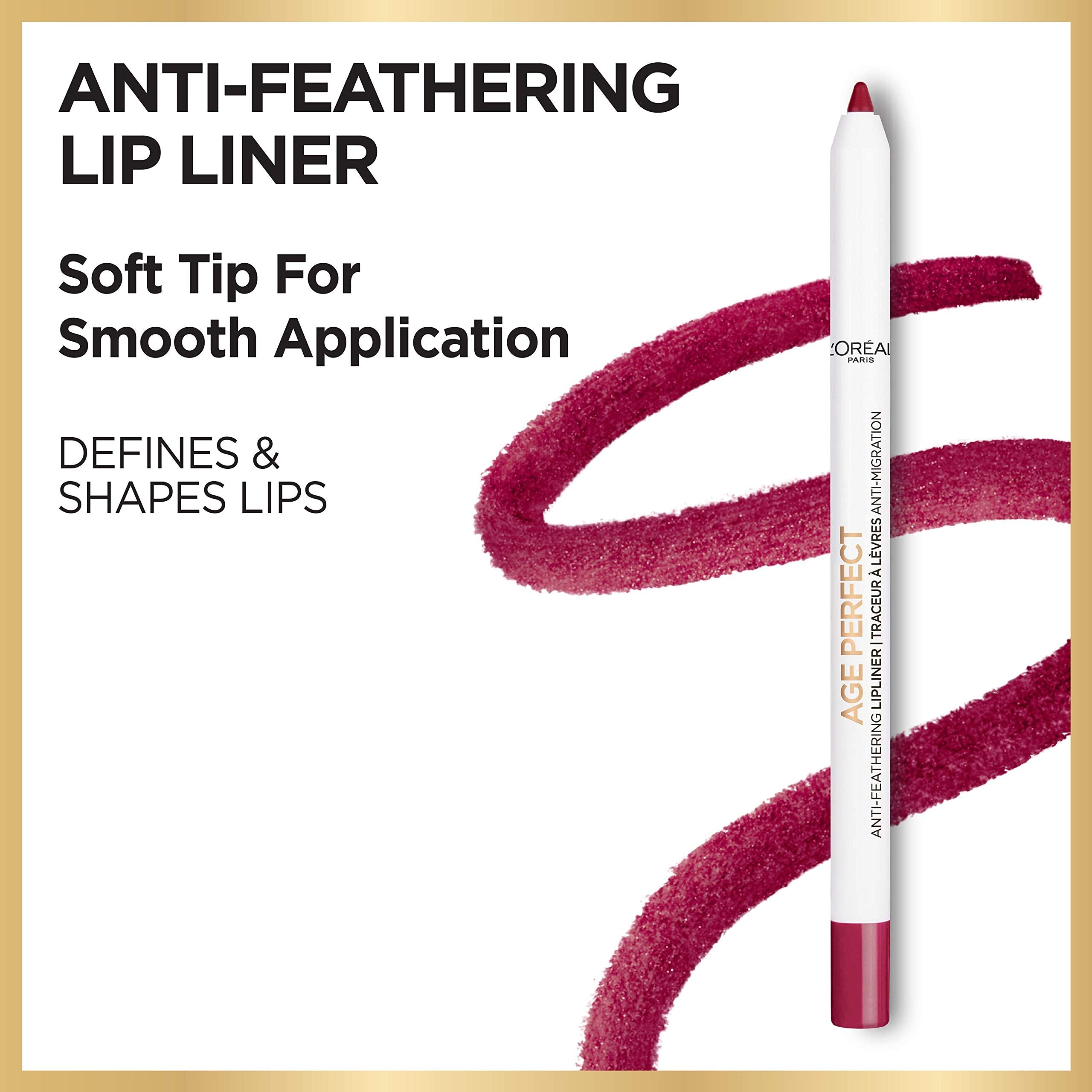 Transfer-free anti-feathering formula of L'Oreal Paris lip liner