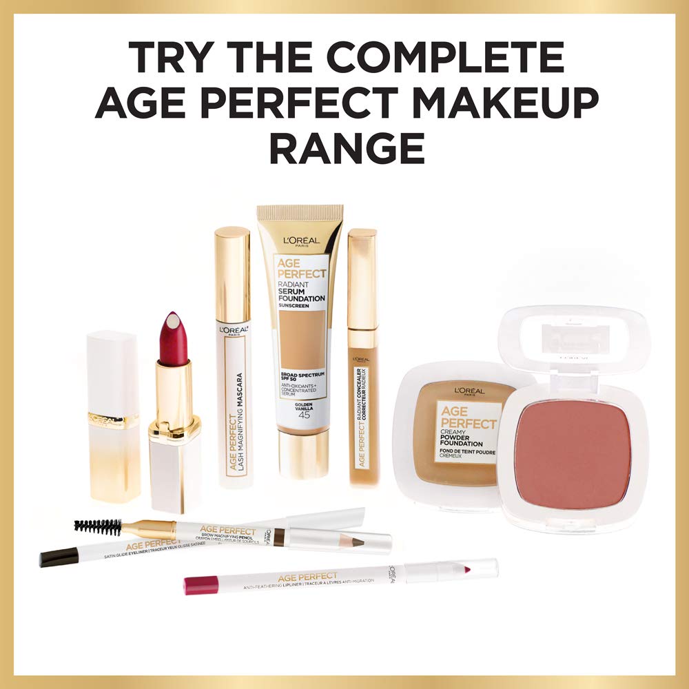 Age Perfect Satin Blush glides on smoothly for natural look.