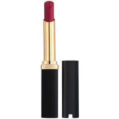 L'Oreal Paris Colour Riche Le Carmin Courage outer packaging with lasting matte finish.