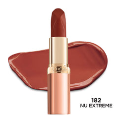 L'Oreal Paris Colour Riche Les Nus Nu Extreme lipstick swatch reveals creamy nude color