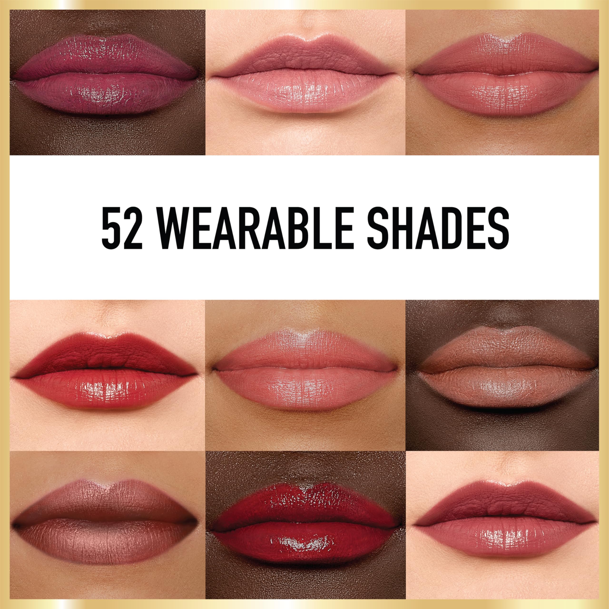 Rich brown shade swatch from Colour Riche original creamy lipstick on lips