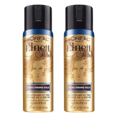 L'Oreal Paris Elnett extra strong hold travel-size bottle for on-the-go styling.