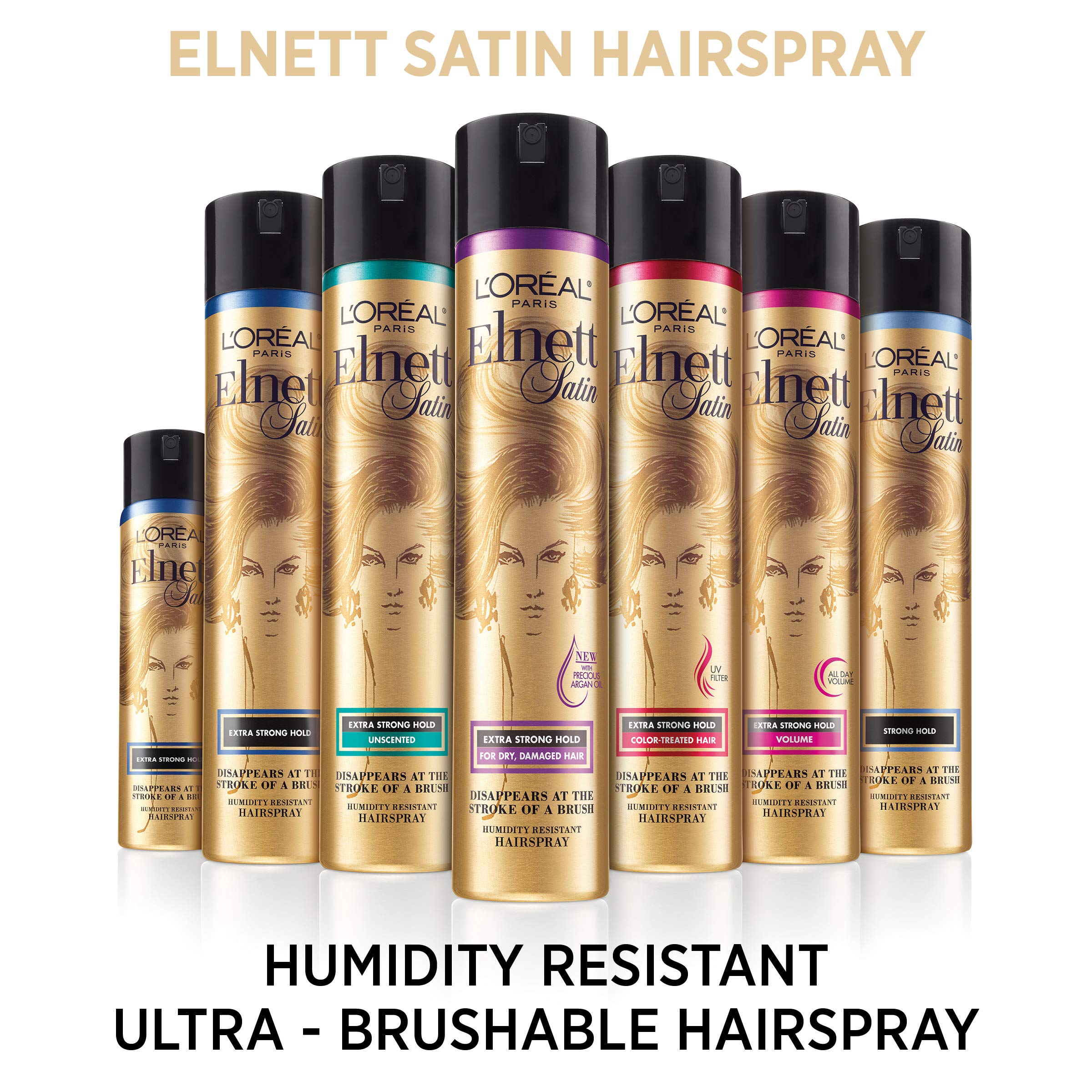 L'Oreal Paris Elnett satin finish can shows strong hold for roots.