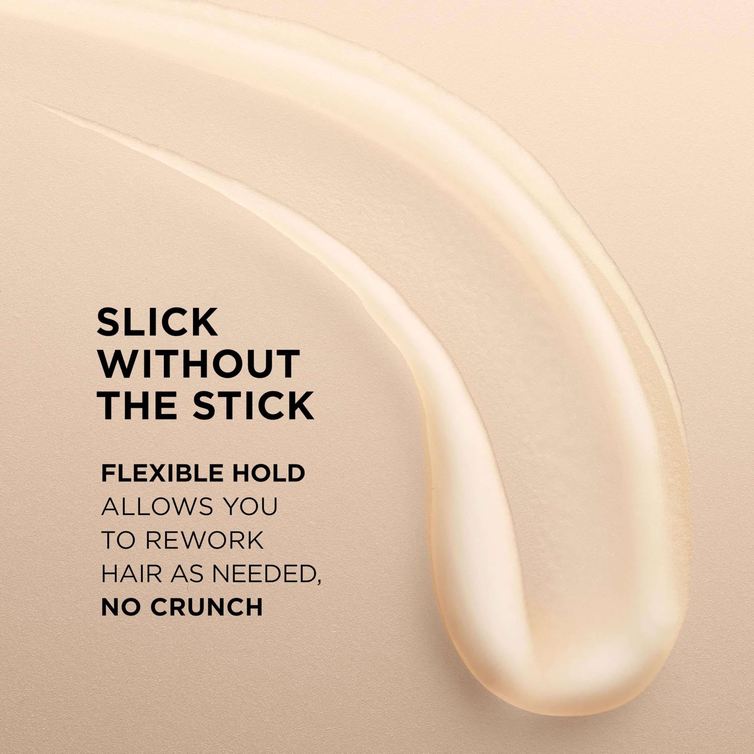 Slick-back ponytail created with Elnett Slick Back cream for lasting hold.