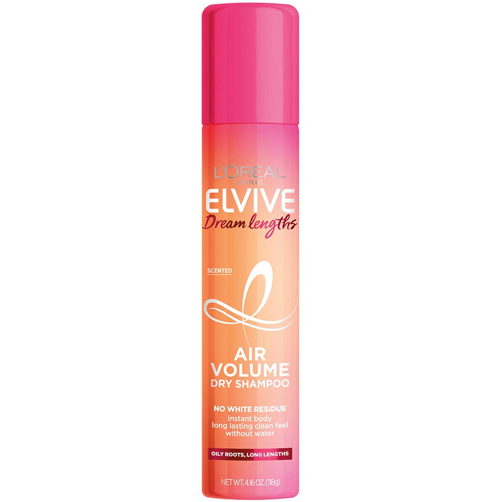 L’Oréal Paris Elvive Dream Lengths Air Volume Dry Shampoo bottle for instant refresh and lift