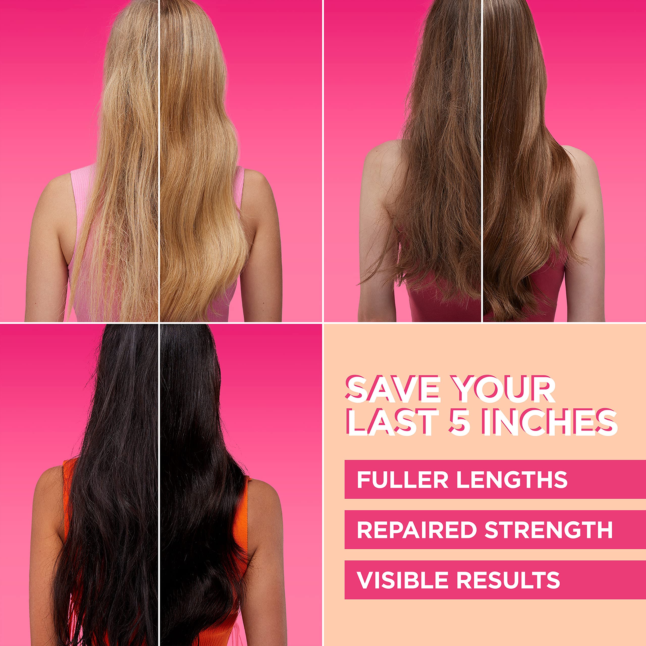 After-use smooth, strengthened hair showing improved texture
