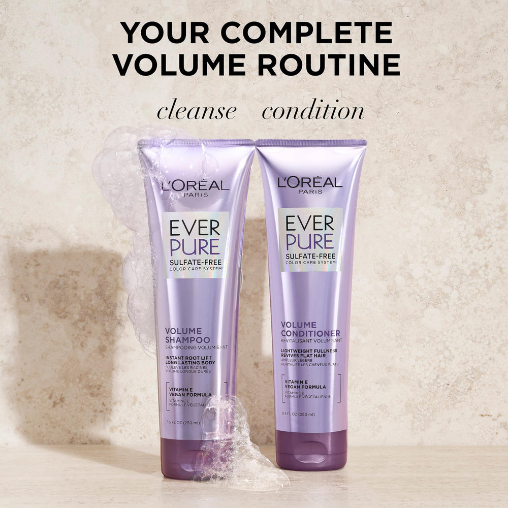 Luxurious lather of EverPure shampoo demonstrating gentle cleansing.