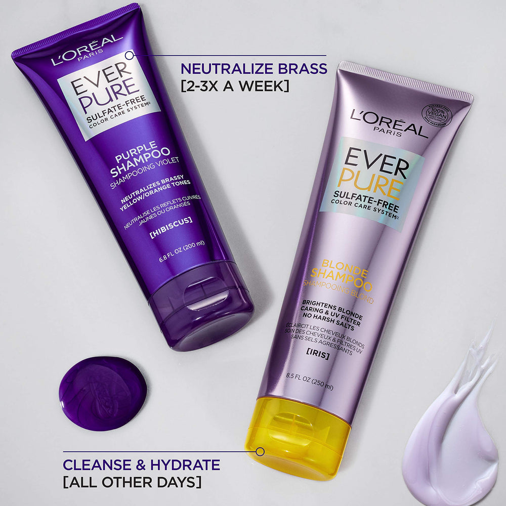 L'Oreal Paris EverPure packaging variation; maintains color-safe care across packaging.