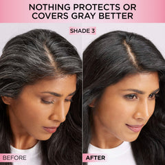 Caring deep conditioner bottle delivering moisture and sealed cuticles after color