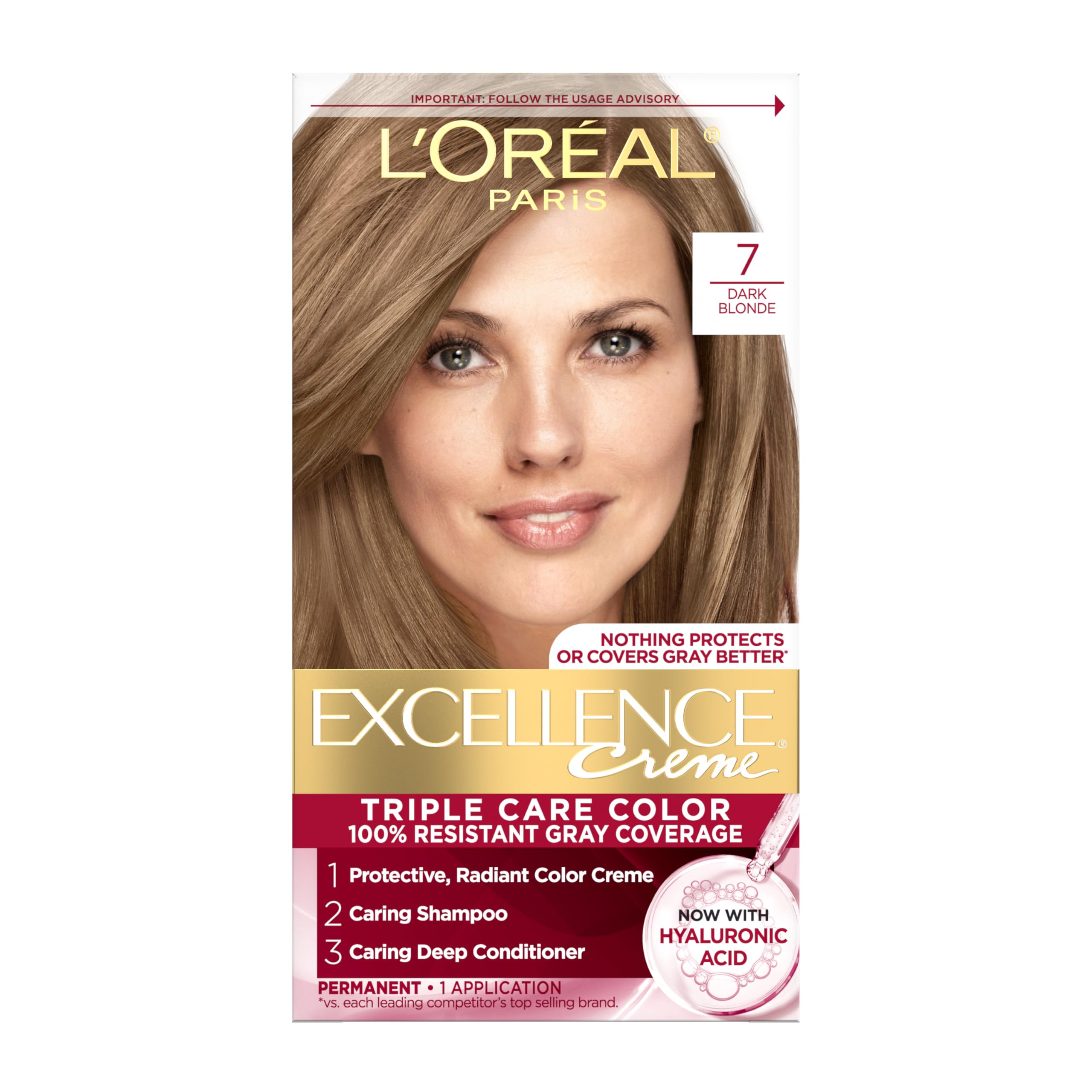 L'Oreal Paris Excellence Creme color cream application for even gray coverage