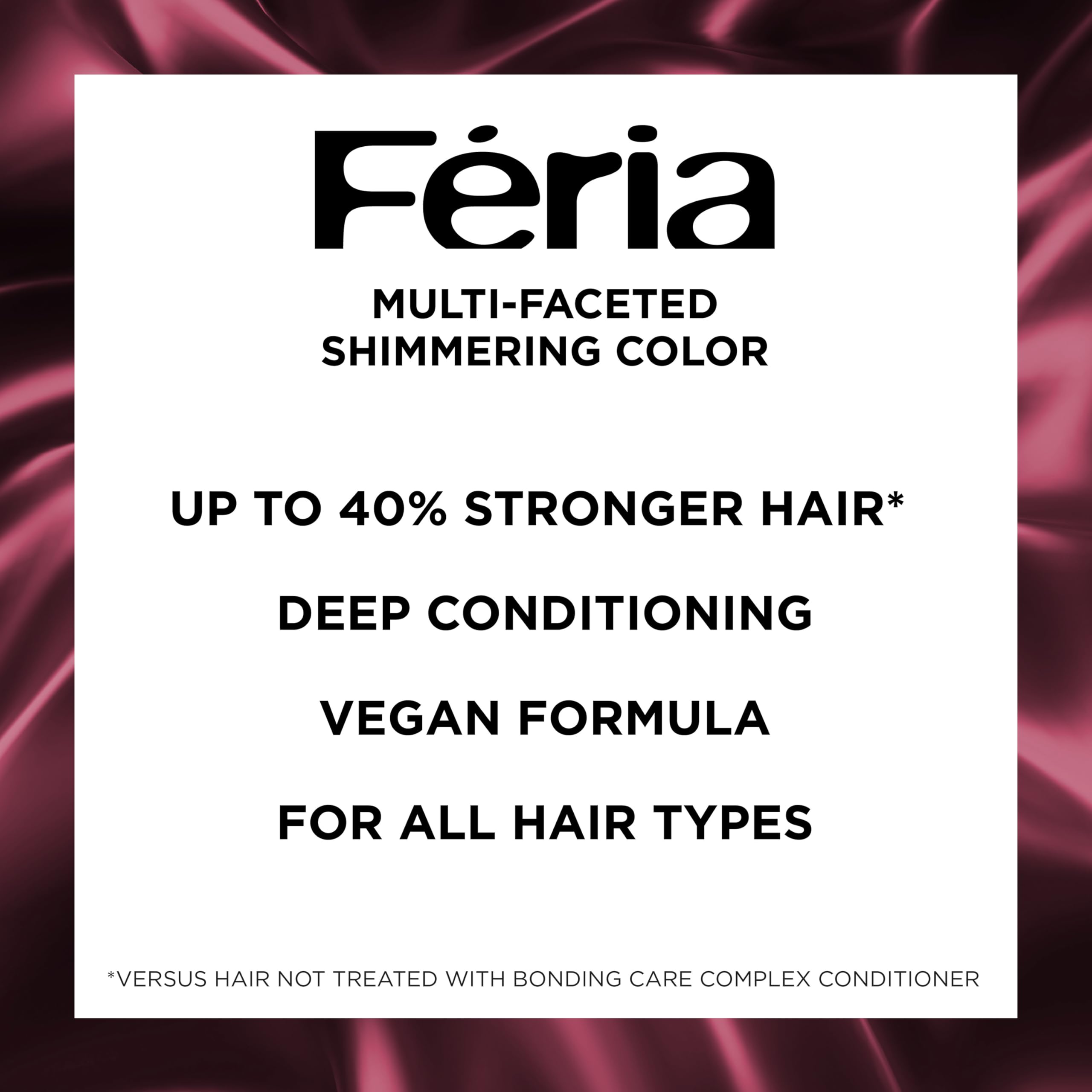 L'Oreal Paris Feria Bonding Care Conditioner supports stronger hair bonds after color.