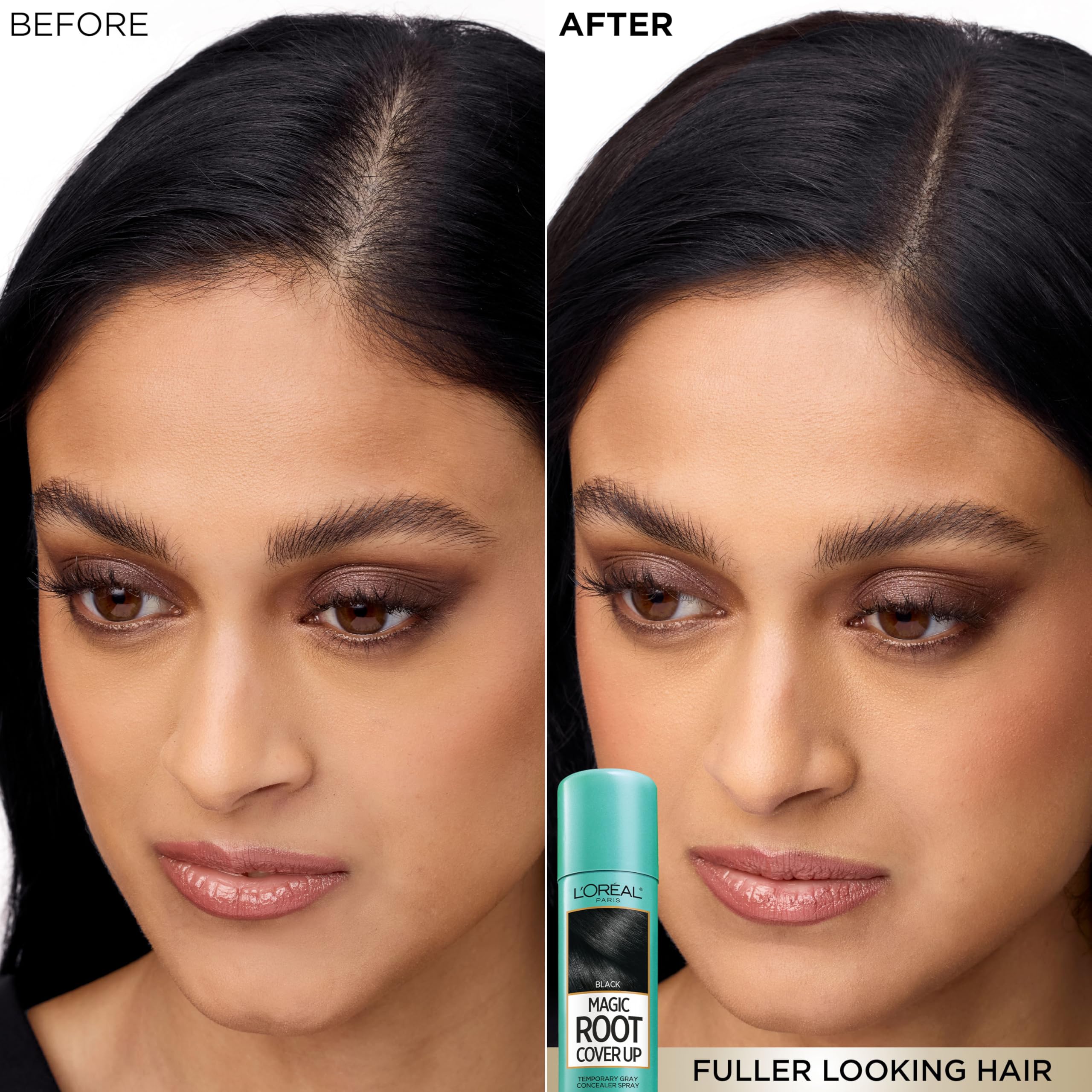 Gray root coverage between colorings with L'Oreal Paris