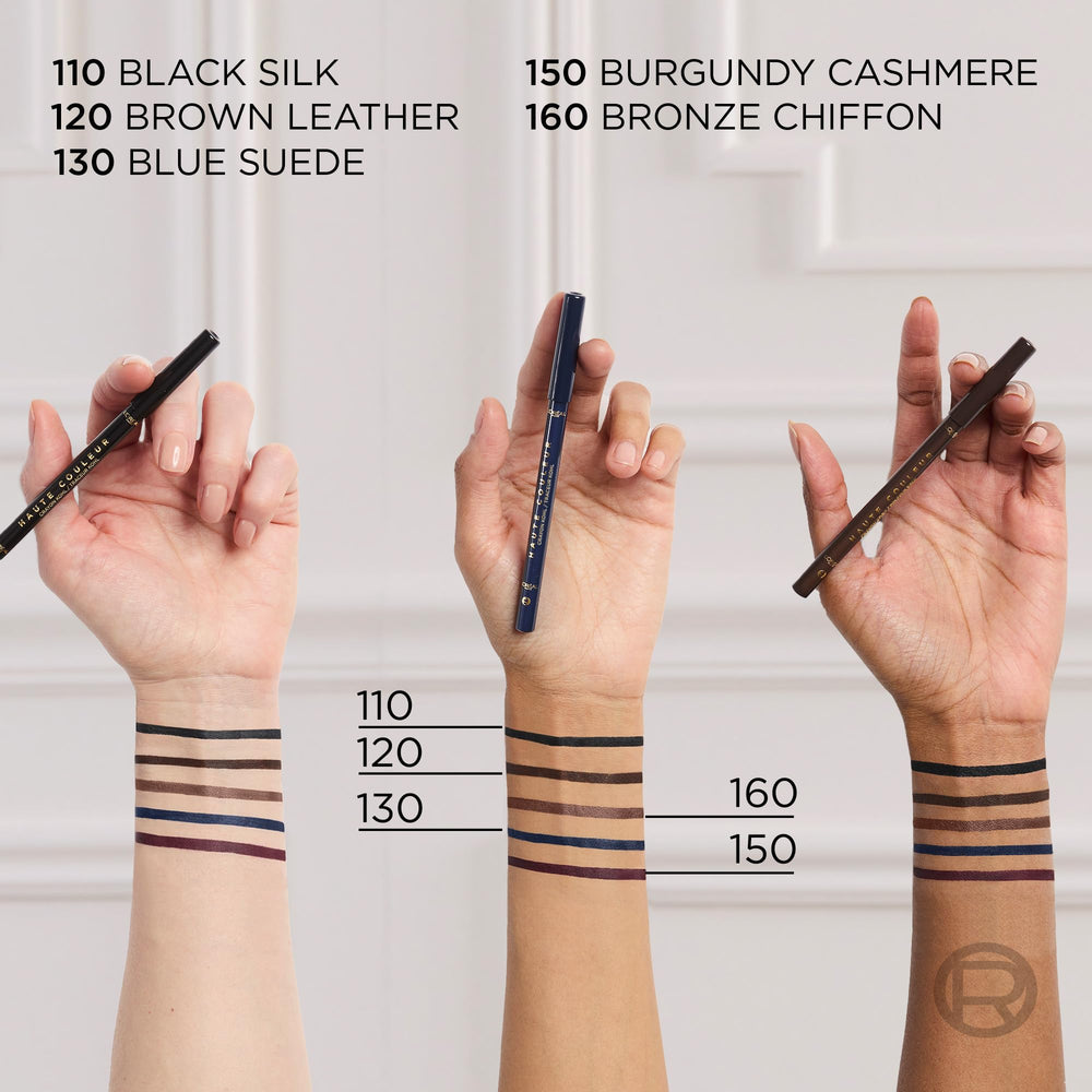 L'Oreal Paris Haute Couleur Kohl Eyeliner Bronze Chiffon on eyelid defines the eye.