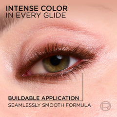 L'Oreal Paris Haute Couleur Kohl Eyeliner Bronze Chiffon pencil close-up delivers rich pigment.