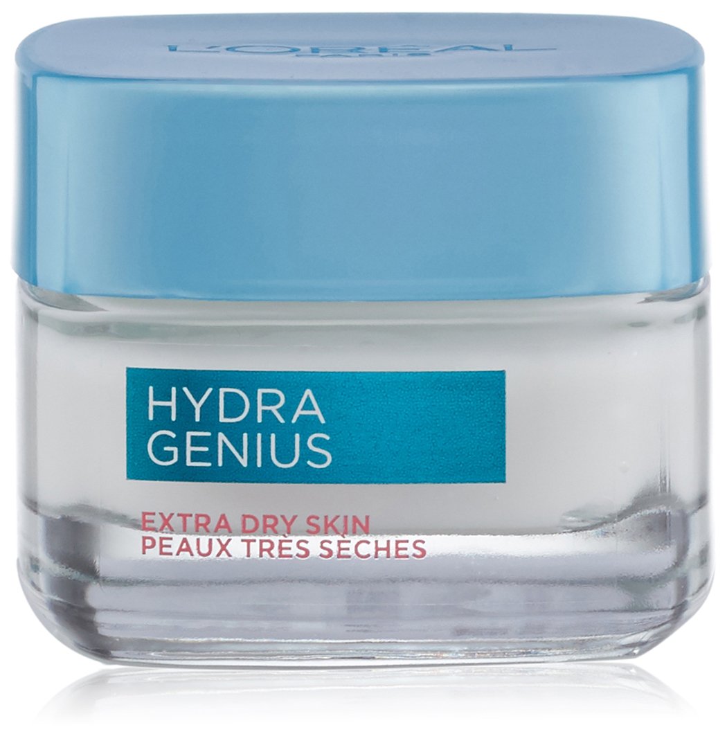 L\'Oreal Paris Hydra Genius bottle front view showing a lightweight gel moisturizer