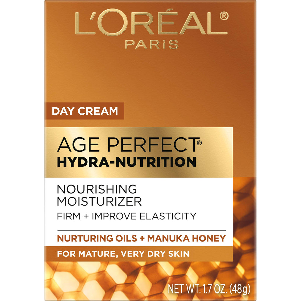 L'Oreal Paris Hydra-Nutrition cream on skin with non-sticky finish.