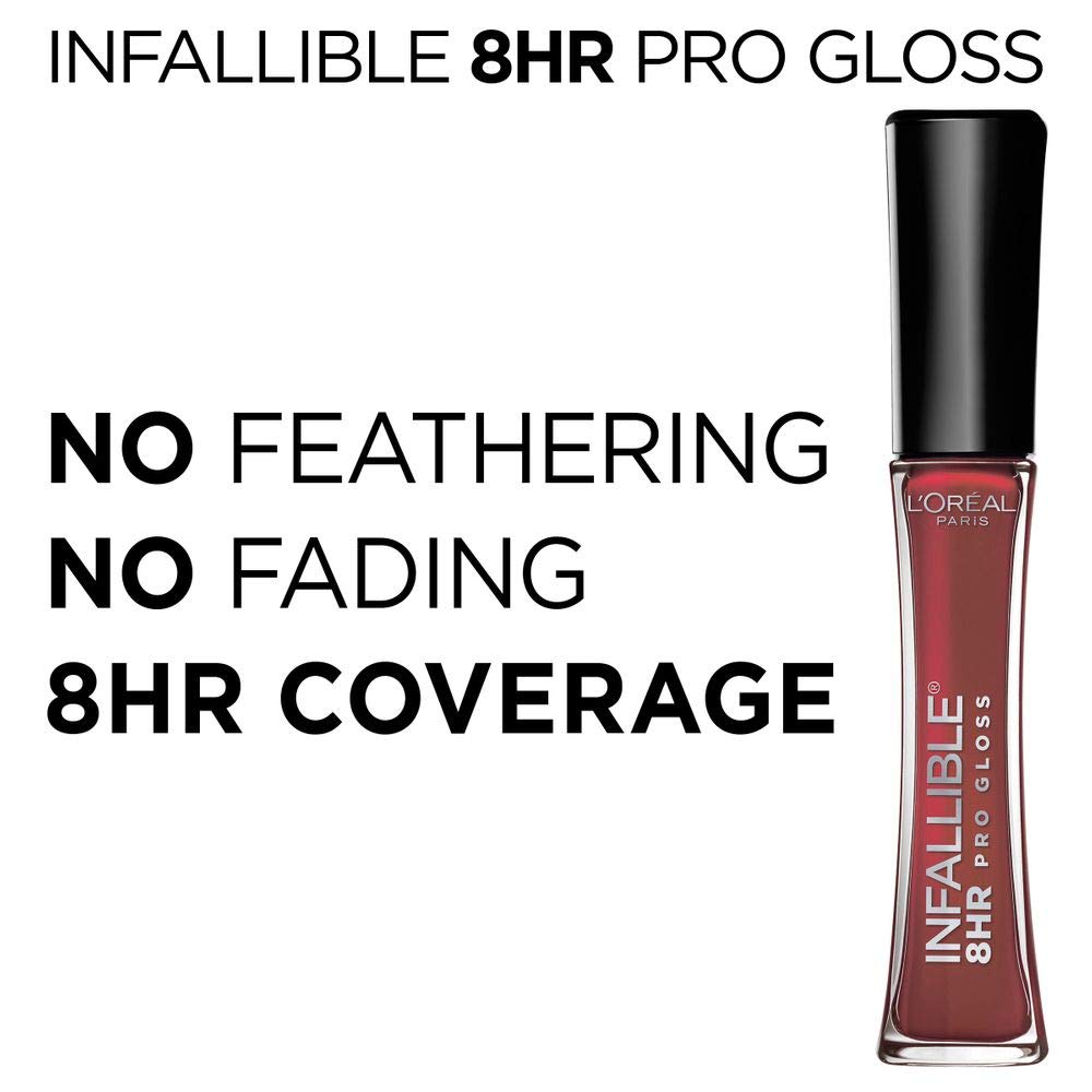 L’Oréal Paris Infallible gloss shade swatch shows color that stays true