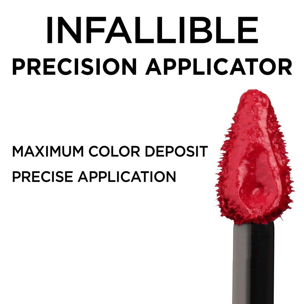 L'Oreal Paris Infallible Lip Gloss Red Fatale packaging for easy shade selection.