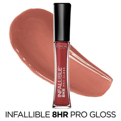 Infallible Suede gloss shade close-up highlighting long-lasting shine