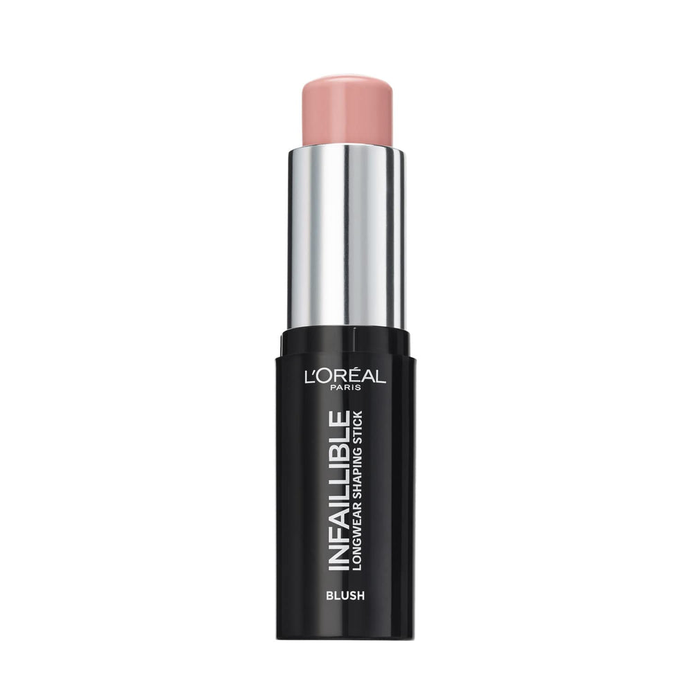 L'Oreal Paris Infallible Blush Stick creamy application close-up.