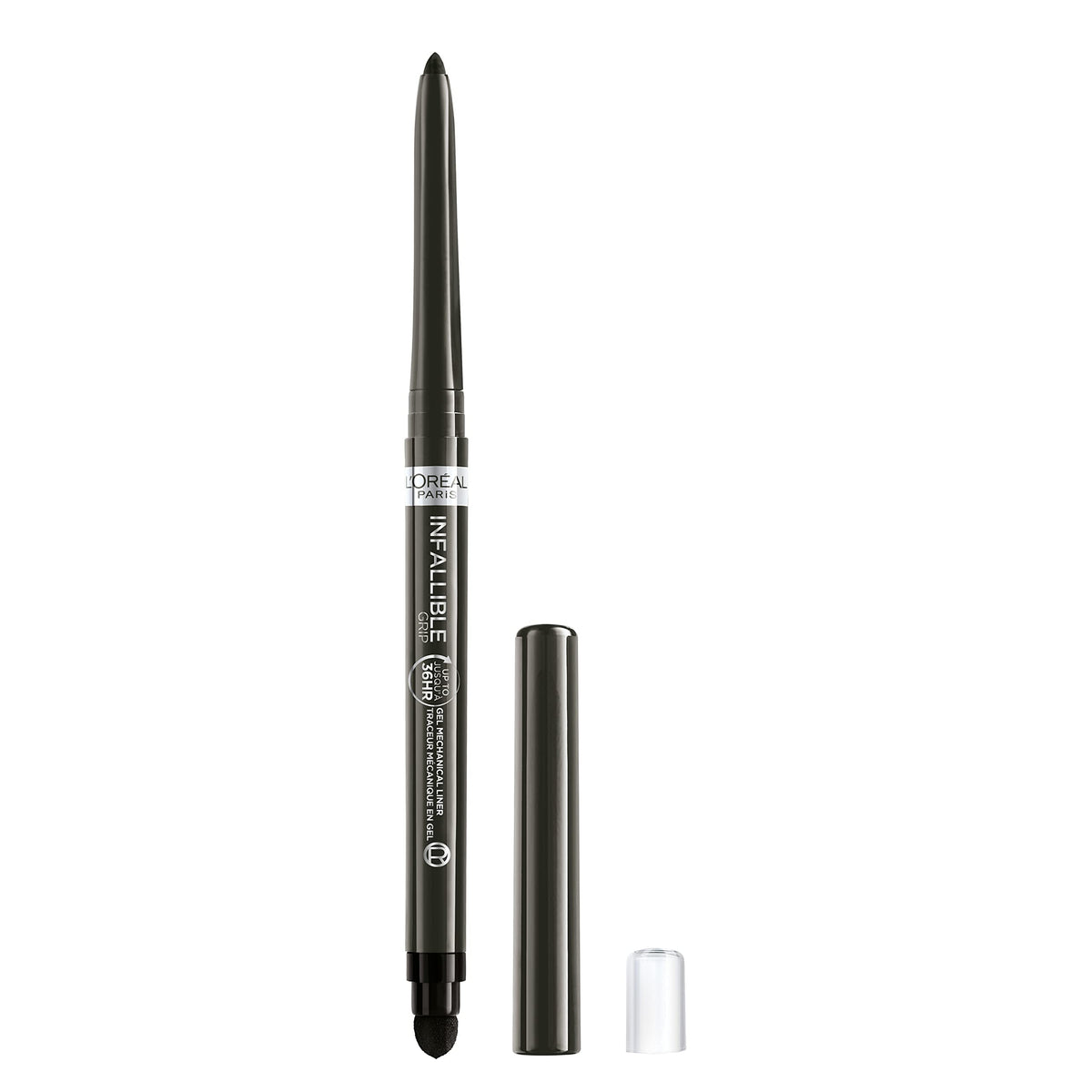 L'Oreal Paris Infallible Grip case closeup highlights durable design for long-wear.