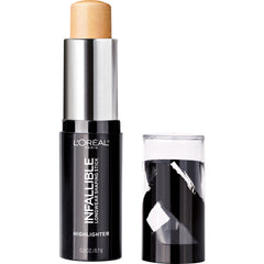 Creamy blend of Infallible highlighter stick for seamless application.