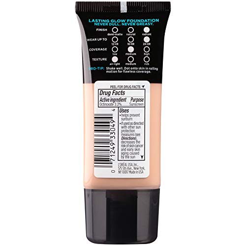 Pro Glow Sand Beige swatches showing medium coverage for natural skin tone