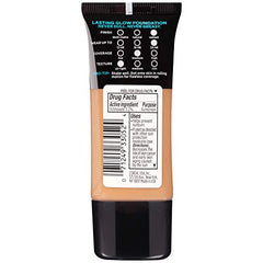 L'Oréal Paris Infallible Pro Glow foundation swirl demonstrates creamy texture for smooth blending.