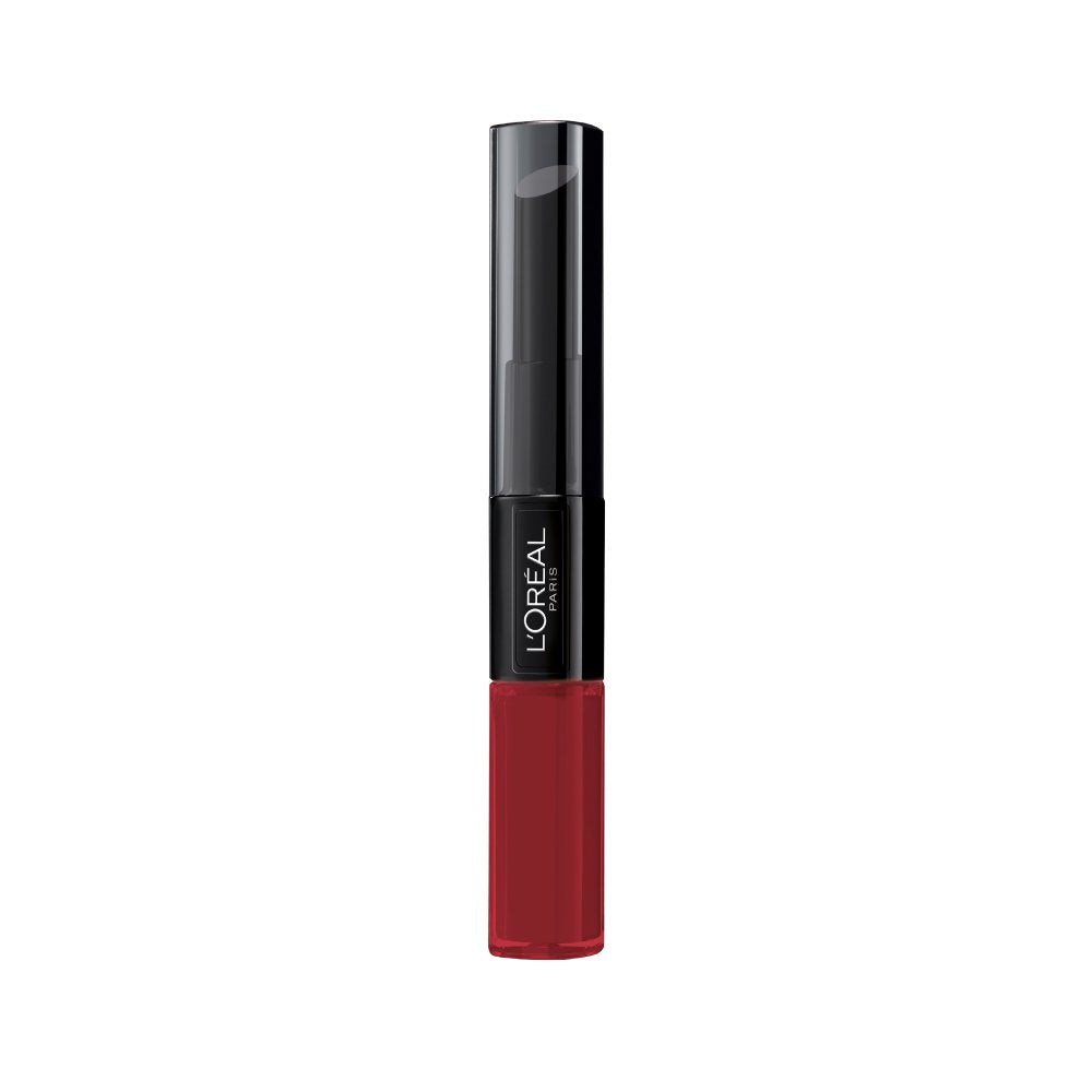 L’Oréal Paris Infallible Pro-Last Lip Color Forever Candy swatch shows bold color