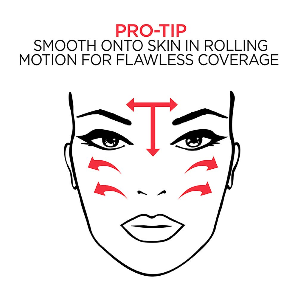 Even spread demonstration of Pro-Matte formula on skin