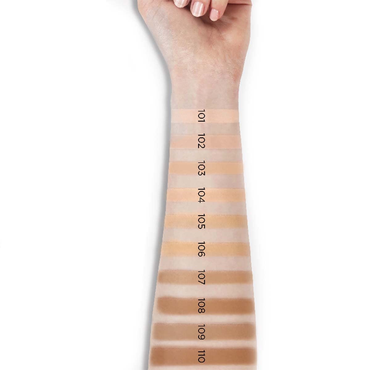 L'Oreal Paris Pro-Matte brush application on cheek for even medium coverage.