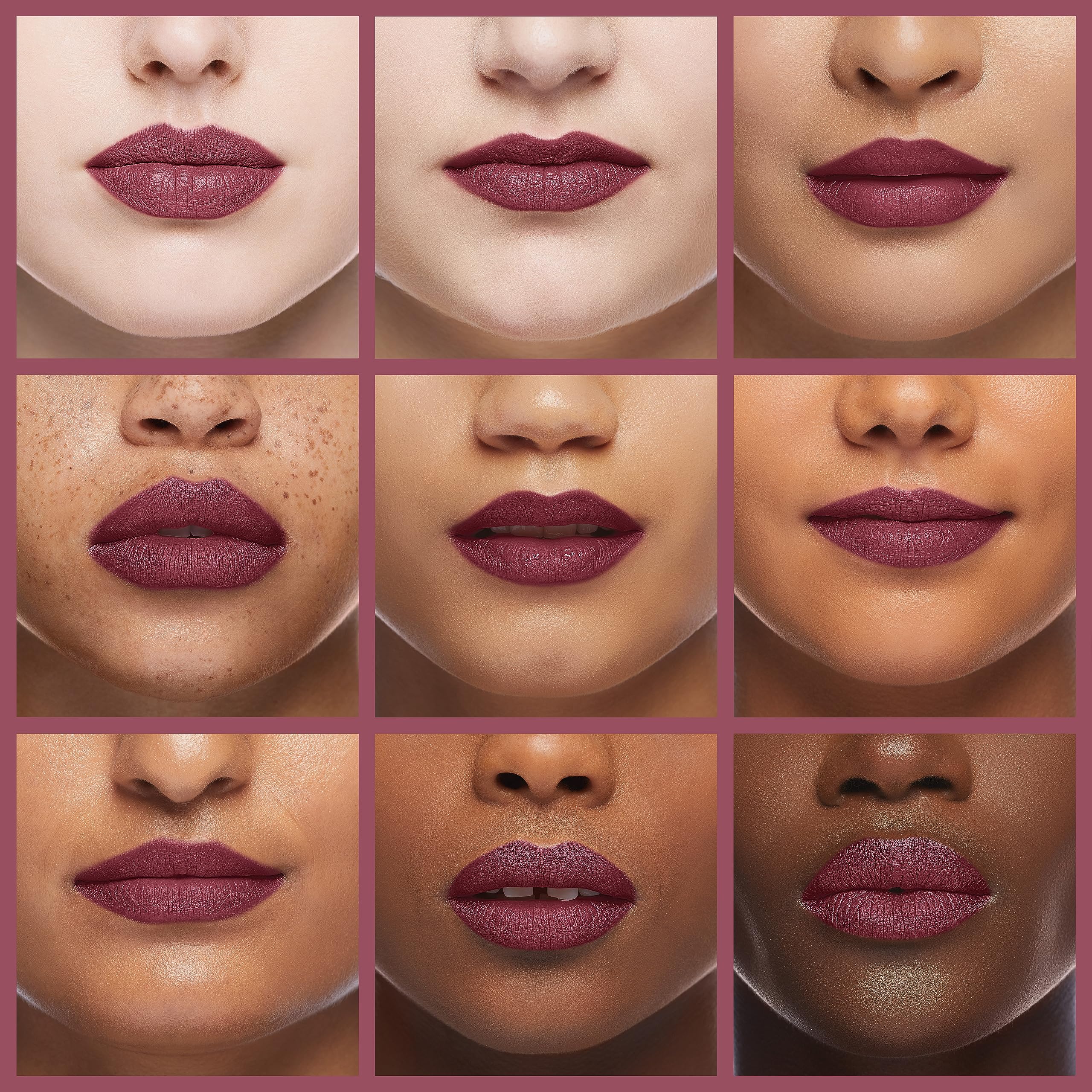 L’Oréal Paris Infallible Pro-Matte Lipstick Plum Bum close-up applying pro-sculpt applicator for defined lips.