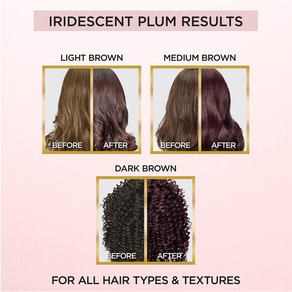 Shine-boost finish visible on hair after using Le Color Gloss.