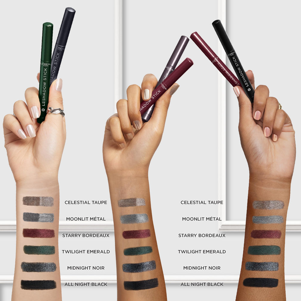 Six smokey matte and eight shimmer/metallic shades for versatile looks.