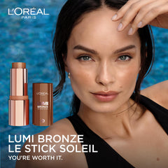 L'Oreal Paris Lumi Bronze Le Stick Soleil cream-to-powder texture for lasting radiance