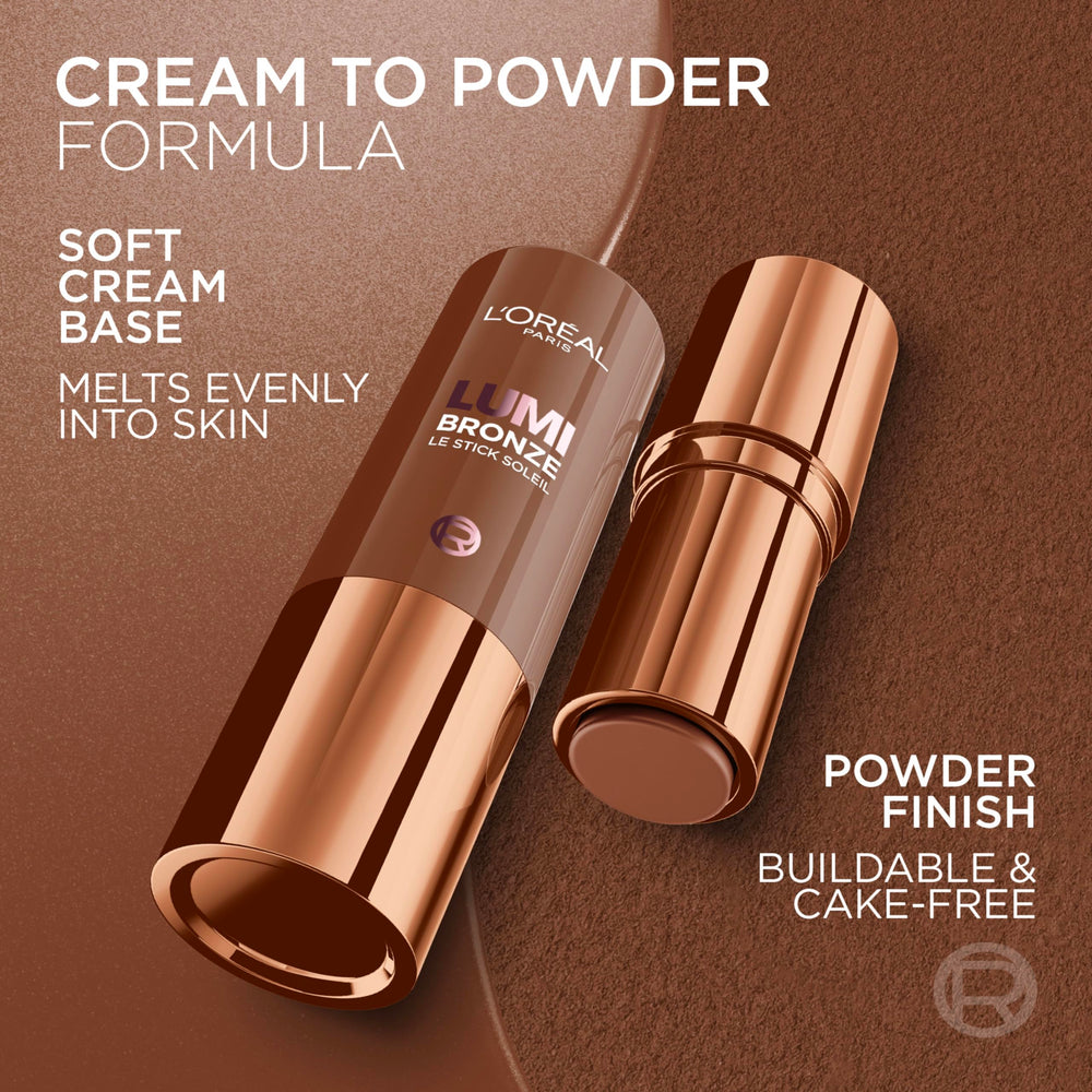 L'Oreal Paris Lumi Bronze Le Stick Soleil soft-touch finish keeps bronze looking natural