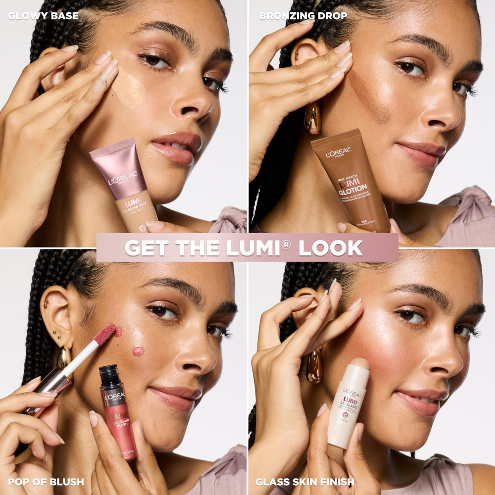 L'Oreal Paris Lumi Glotion lightweight liquid highlighter feels comfortable all day.