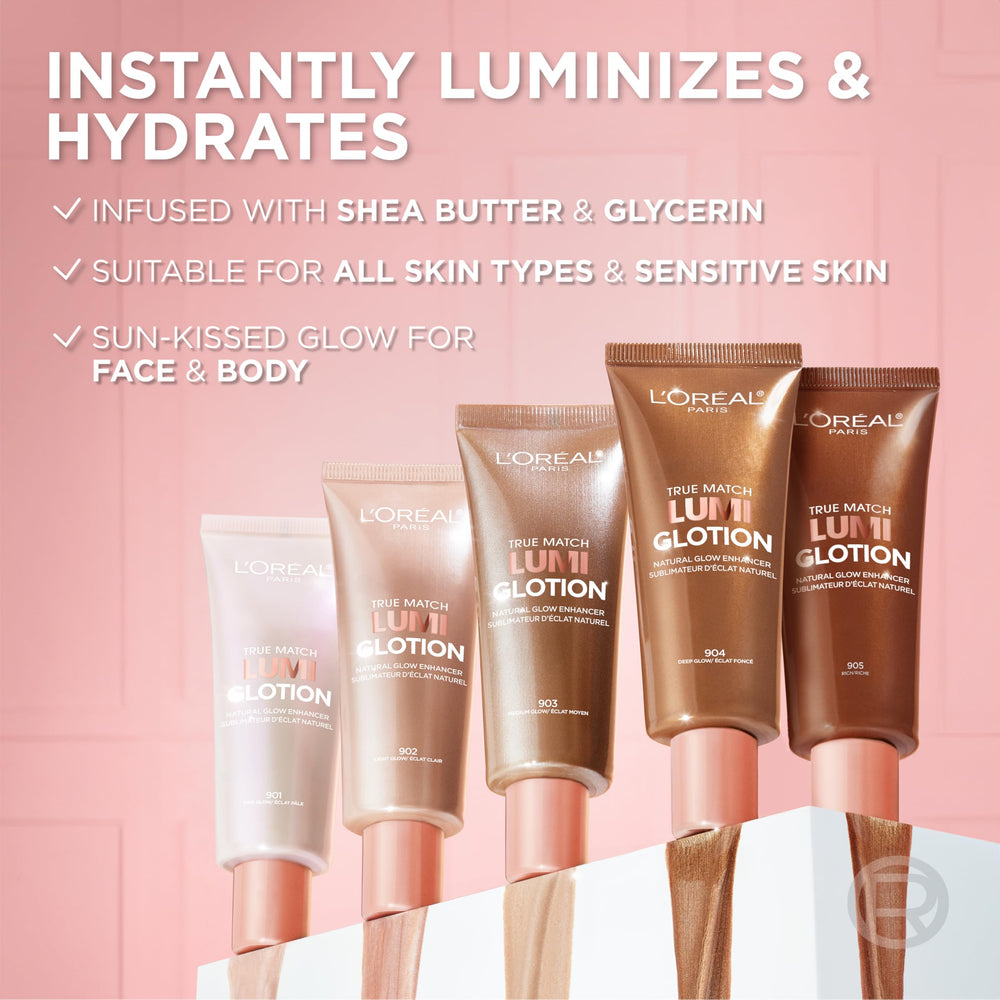L'Oreal Paris Lumi Glotion under-foundation use enhances luminosity without heaviness.