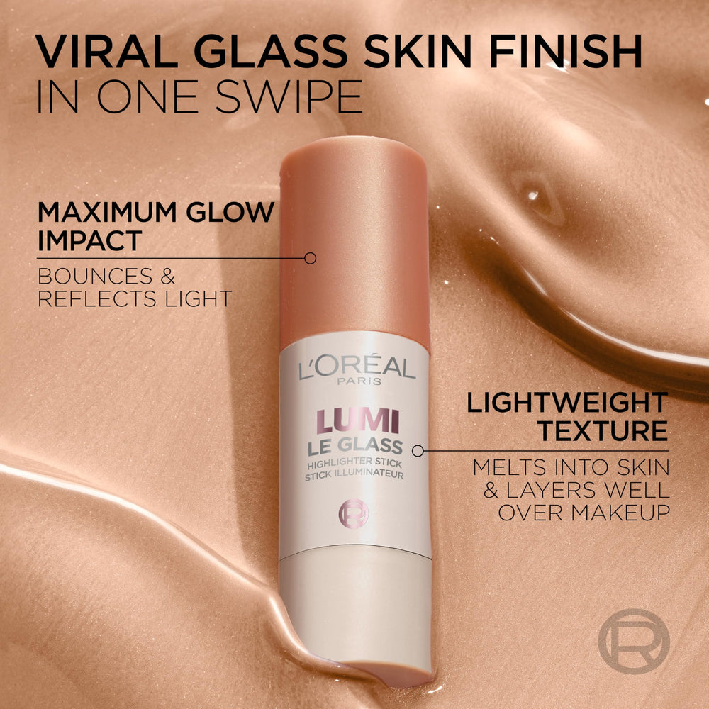 L'Oreal Paris Lumi Le Glass Highlighter Stick is portable for on-the-go touch-ups.