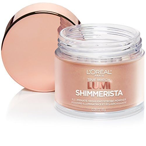 L'Oreal Paris Lumi Shimmerista cheekbone highlight shows ultra-fine texture and natural luminosity.