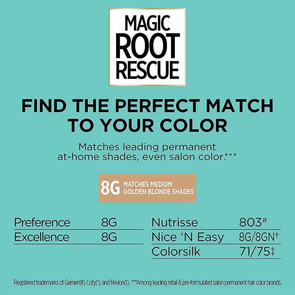 L'Oreal Paris Magic Root Rescue dye gel application demonstrates easy root coverage.