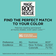 L'Oreal Paris Magic Root Rescue dye gel application demonstrates easy root coverage.