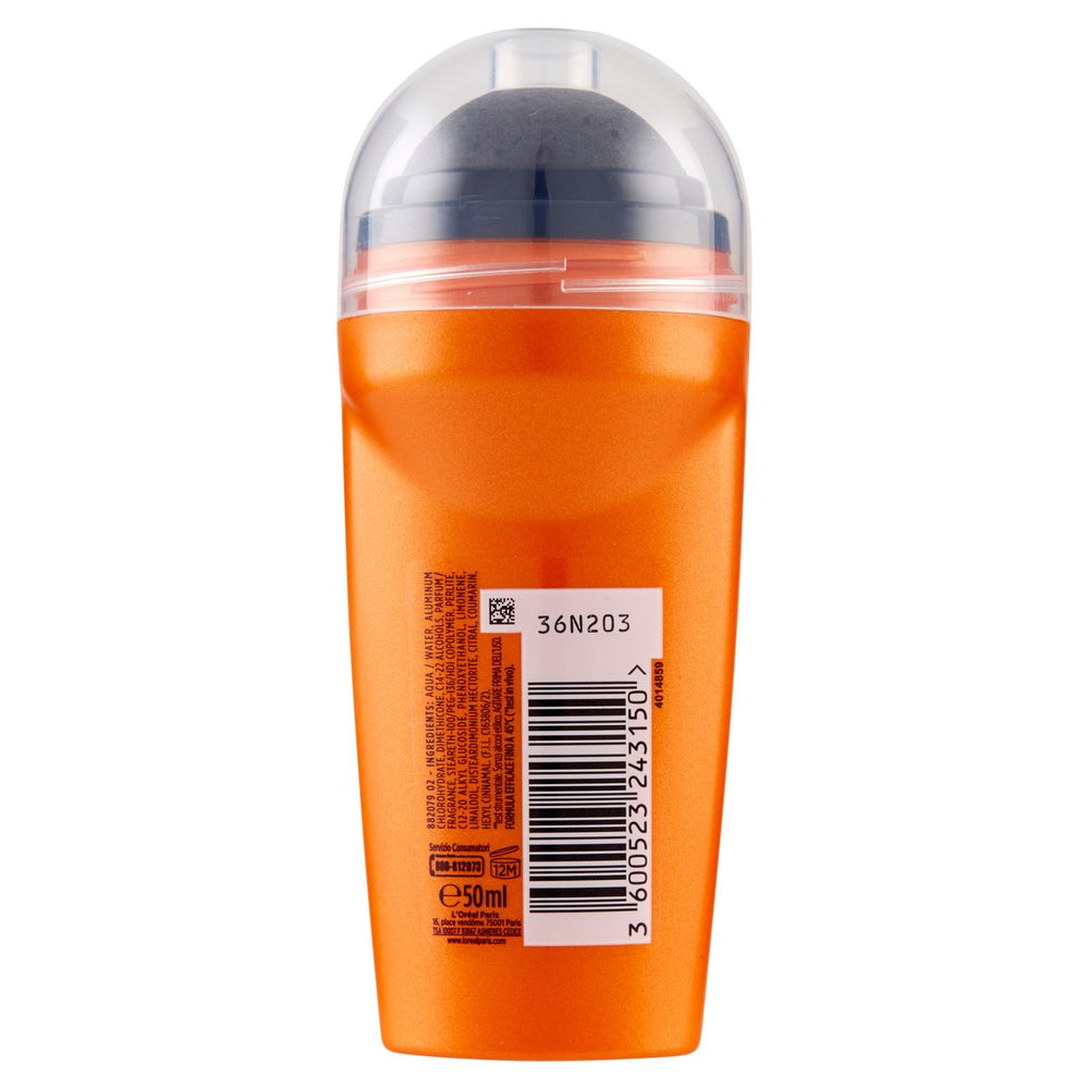 L’Oréal Paris Men Expert Carbon Protect roll-on packaging close-up highlighting anti-perspirant technology