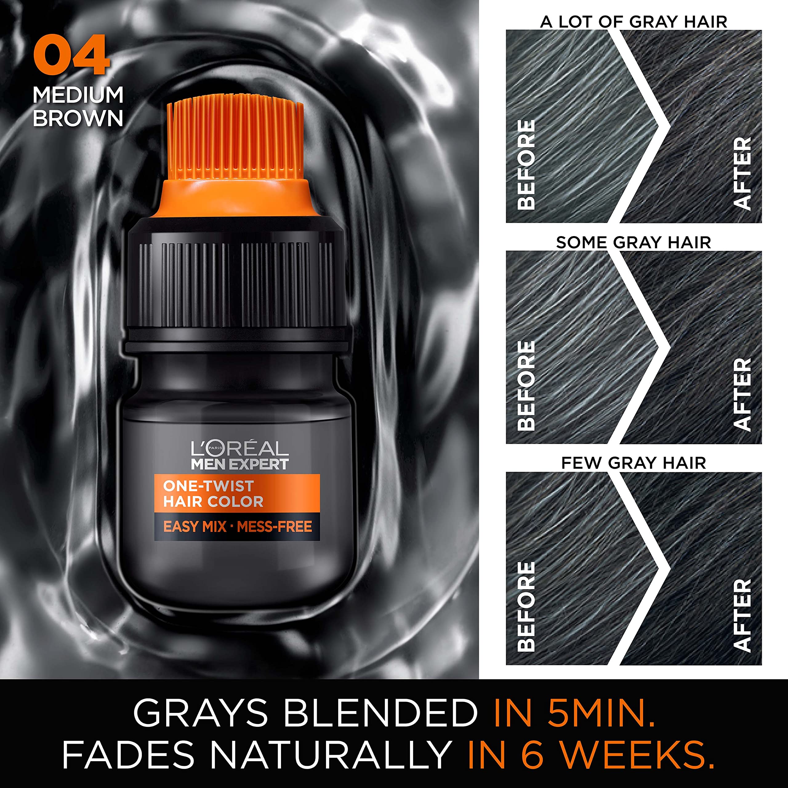L'Oreal Paris Men Expert gray coverage in five minutes for busy mornings